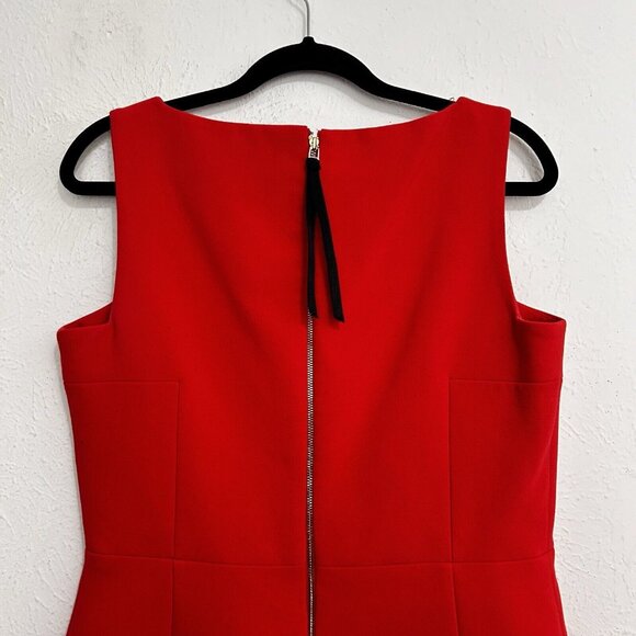 Kate Spade Fit & Flare Sleeveless Dress Women's Size 12 Red Lined Feminine Chic - Picture 6 of 10